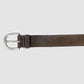 Belt in suede color brown