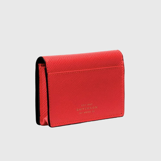 Folded Card Case with Snap Closure in Panama - Scarlet Red