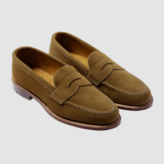 Alden Unlined Penny Loafer Snuff Suede