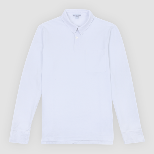 Sueded Jersey Rugby Polo White