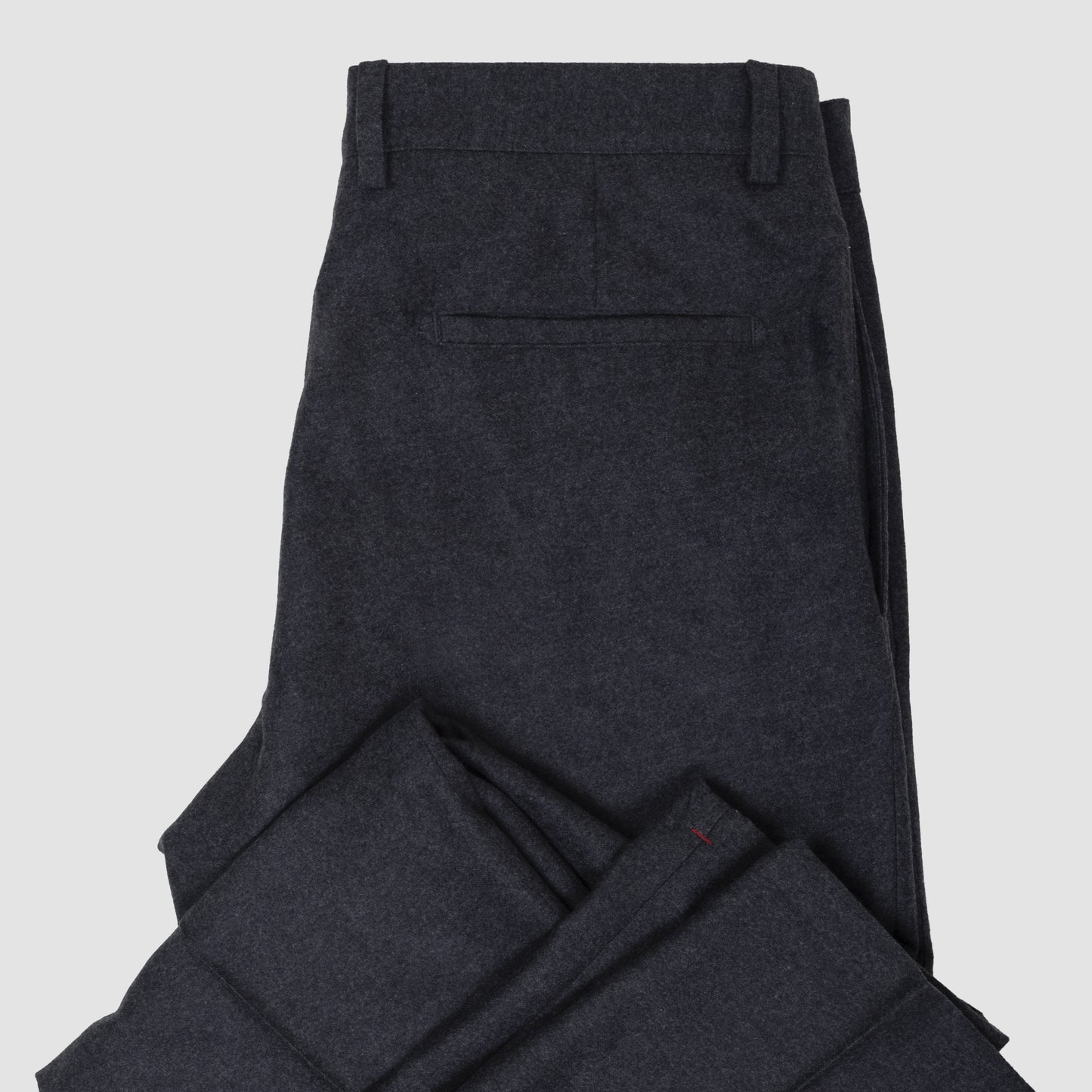 Double Flannel Trousers - Dark Grey