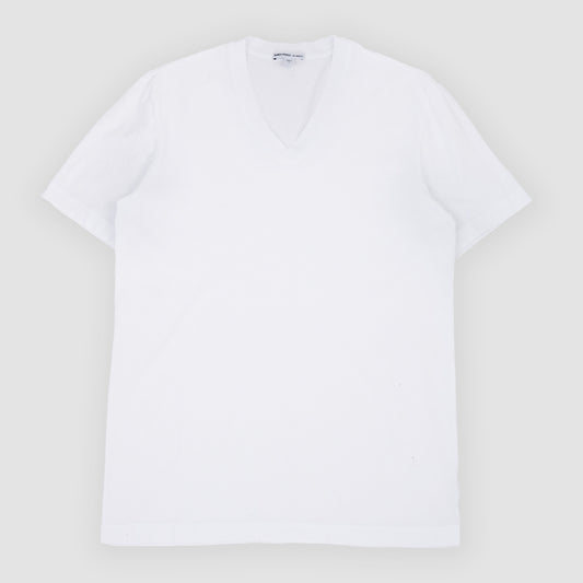 Short Sleeve V Neck T-Shirt White