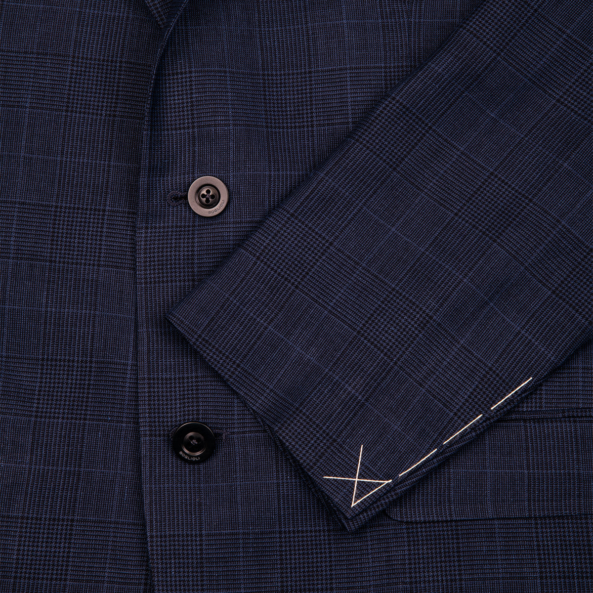 Prince of Wales Wool, Linen & Silk Suit - Blue
