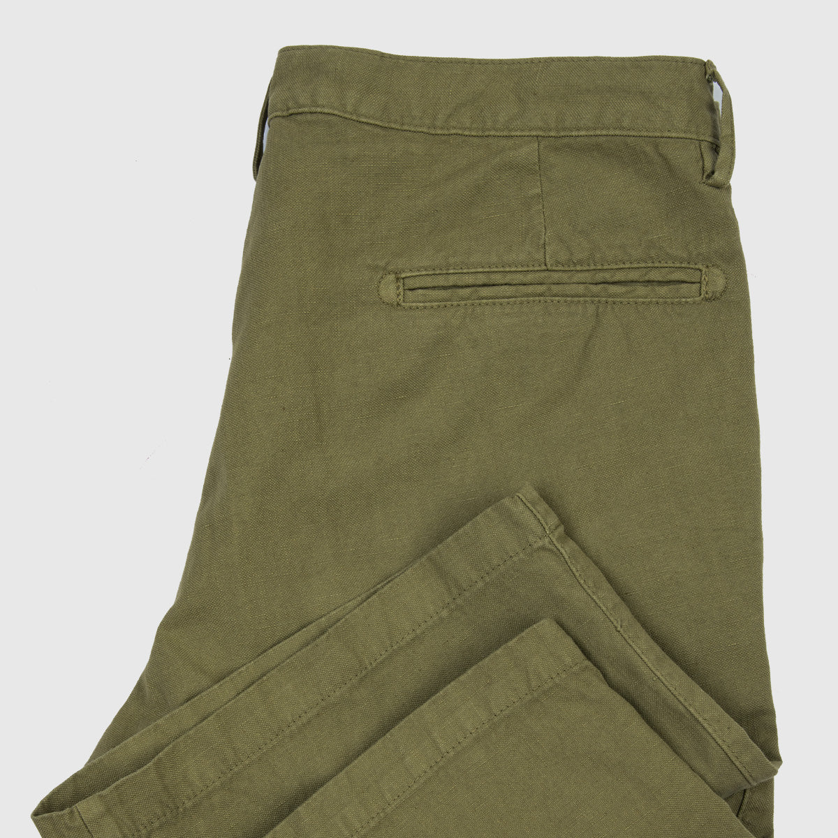 Cotton Linen Bermuda Shorts - Army Green