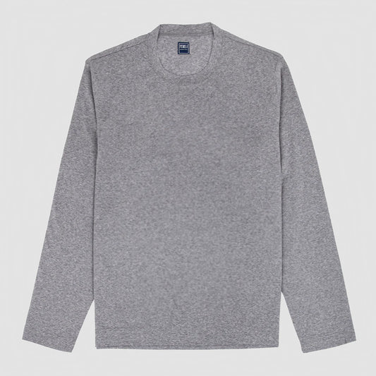 Wool Knit Long Sleeve T Shirt - Grey