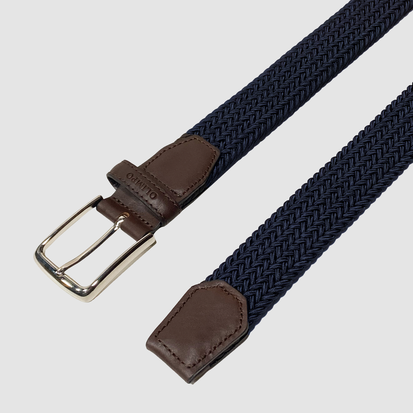 Classic Elasticated Woven Belt Navy Blue