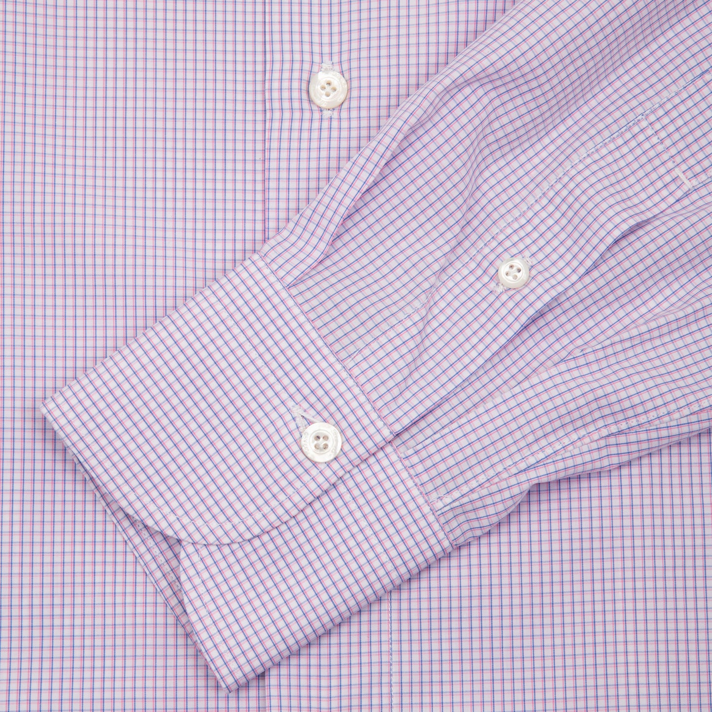 Navy & Violet Micro Check, Eduardo Spread Collar, Napoli Fit 170/2 Dress Shirt