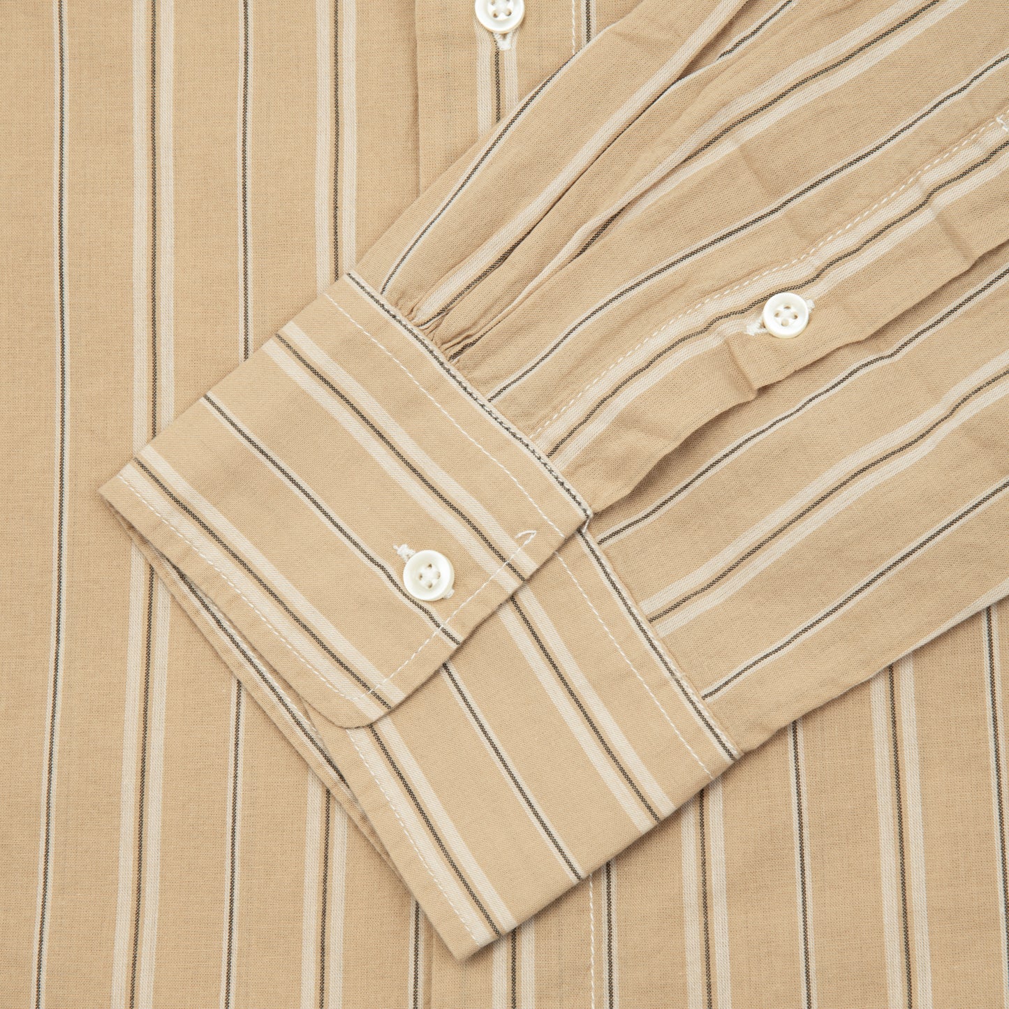 EMORY Stripped Cotton Shirt Khaki/Ecru/Grey