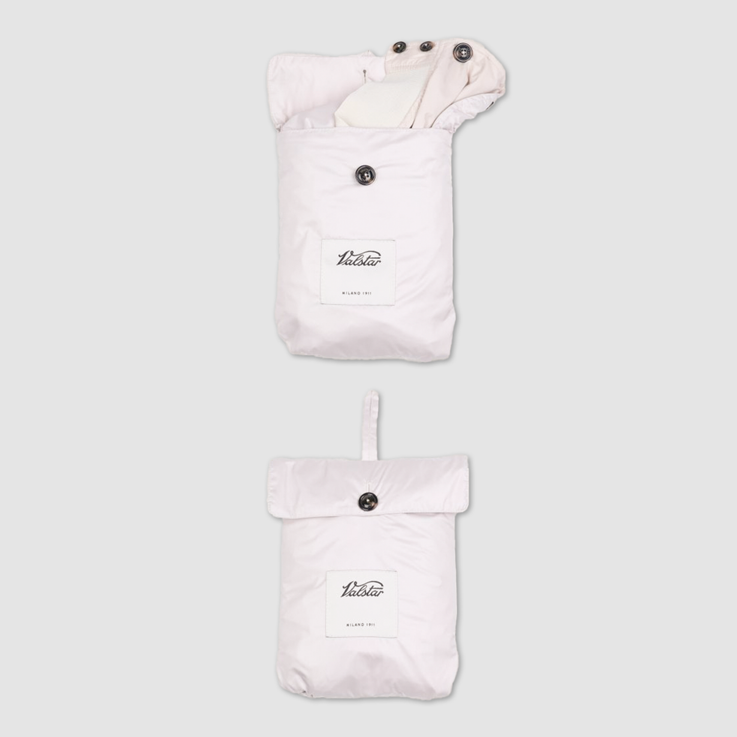 Valstarino Packable Jacket, Water-Repellent Super Light Fabric Cream