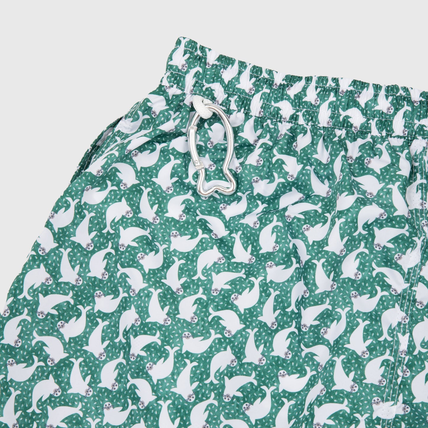 Madeira Printed Swim Trunk Seals Green