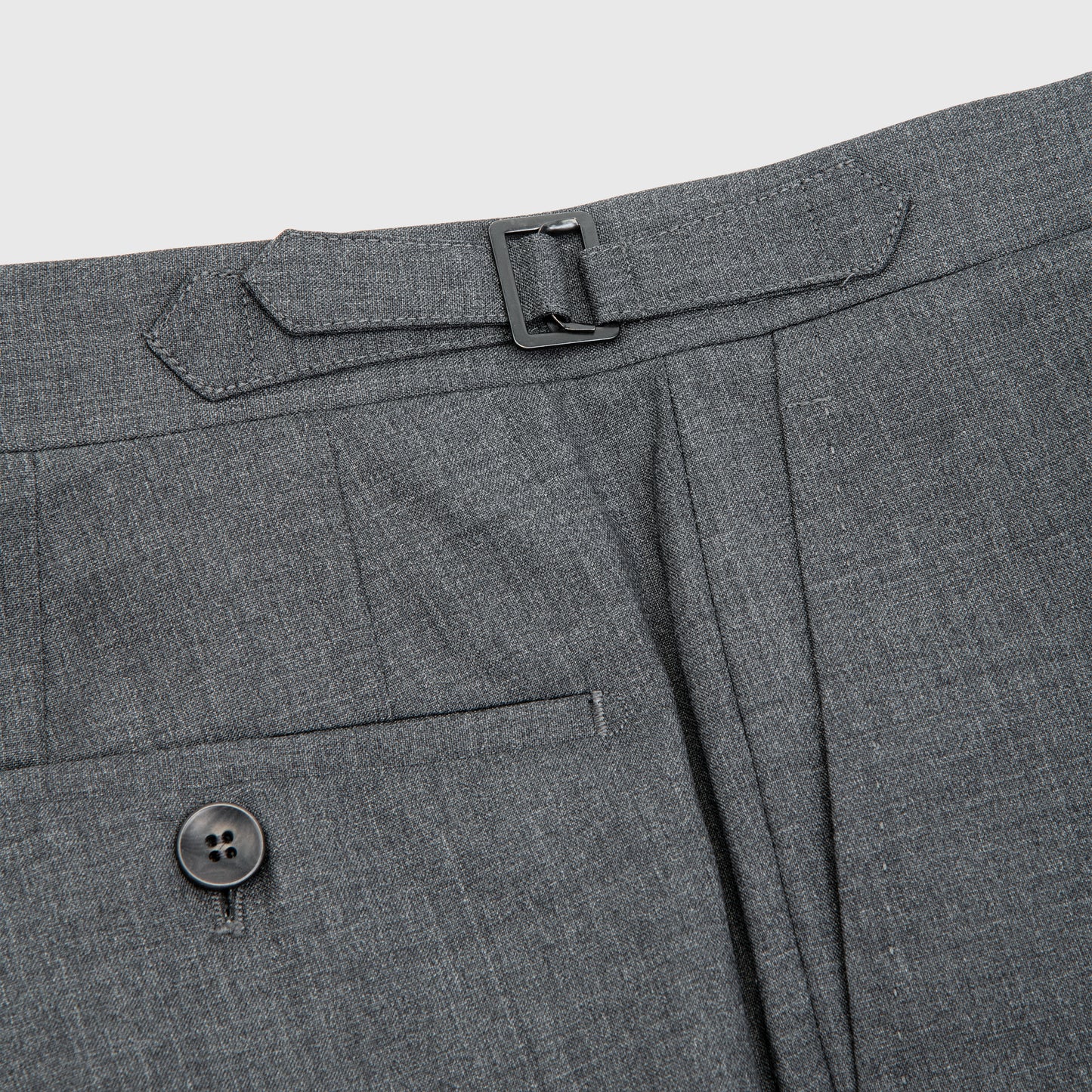 Medium Rise Slim Fit 120´s Wool Trouser with Side Adjusters Mid Grey