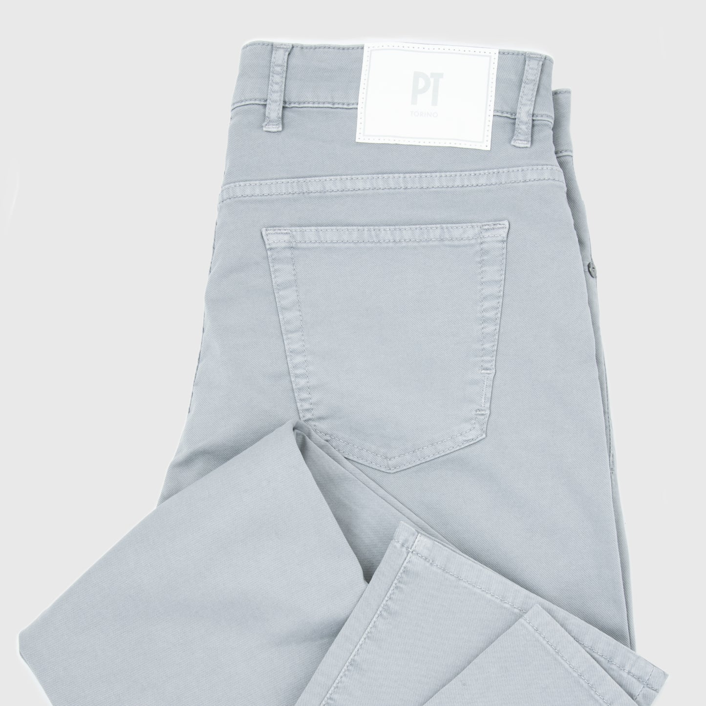 5 Pocket Soft Touch Stretch Trouser  Light Grey