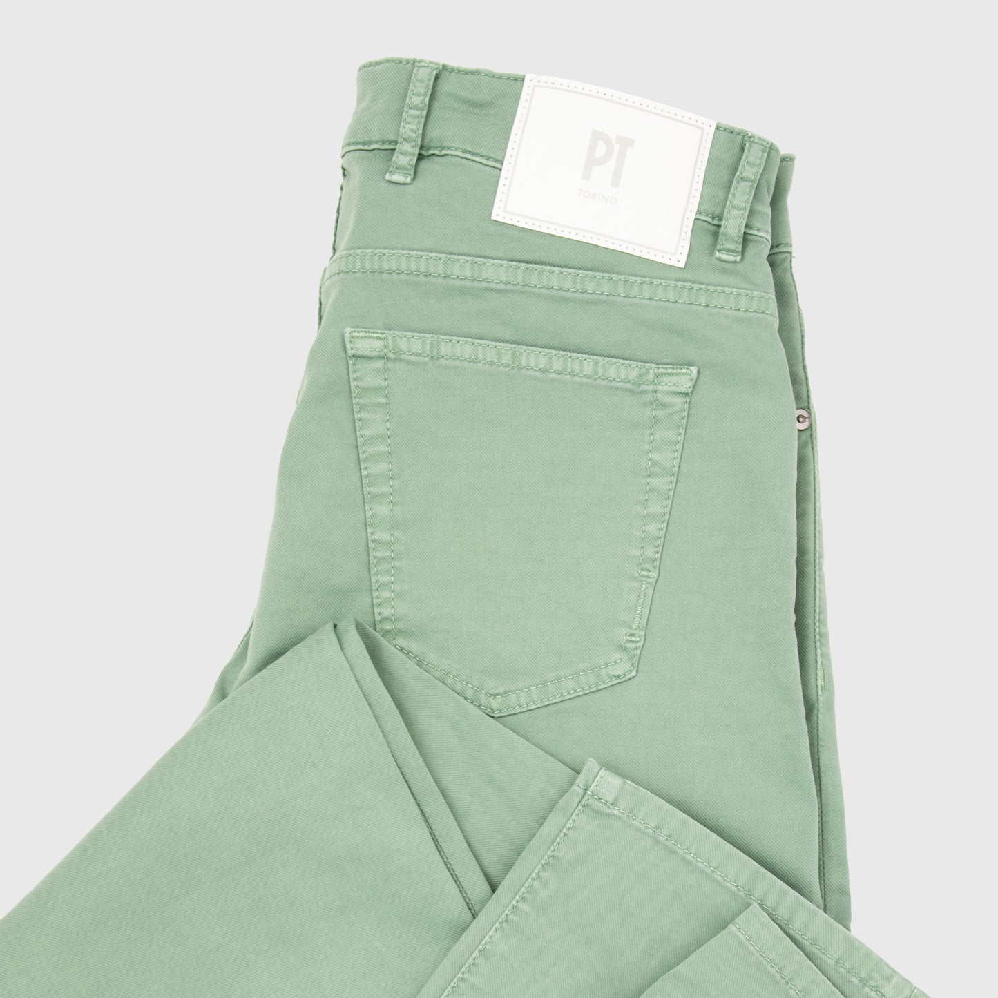 5 Pocket Soft Touch Stretch Trouser  Light Green