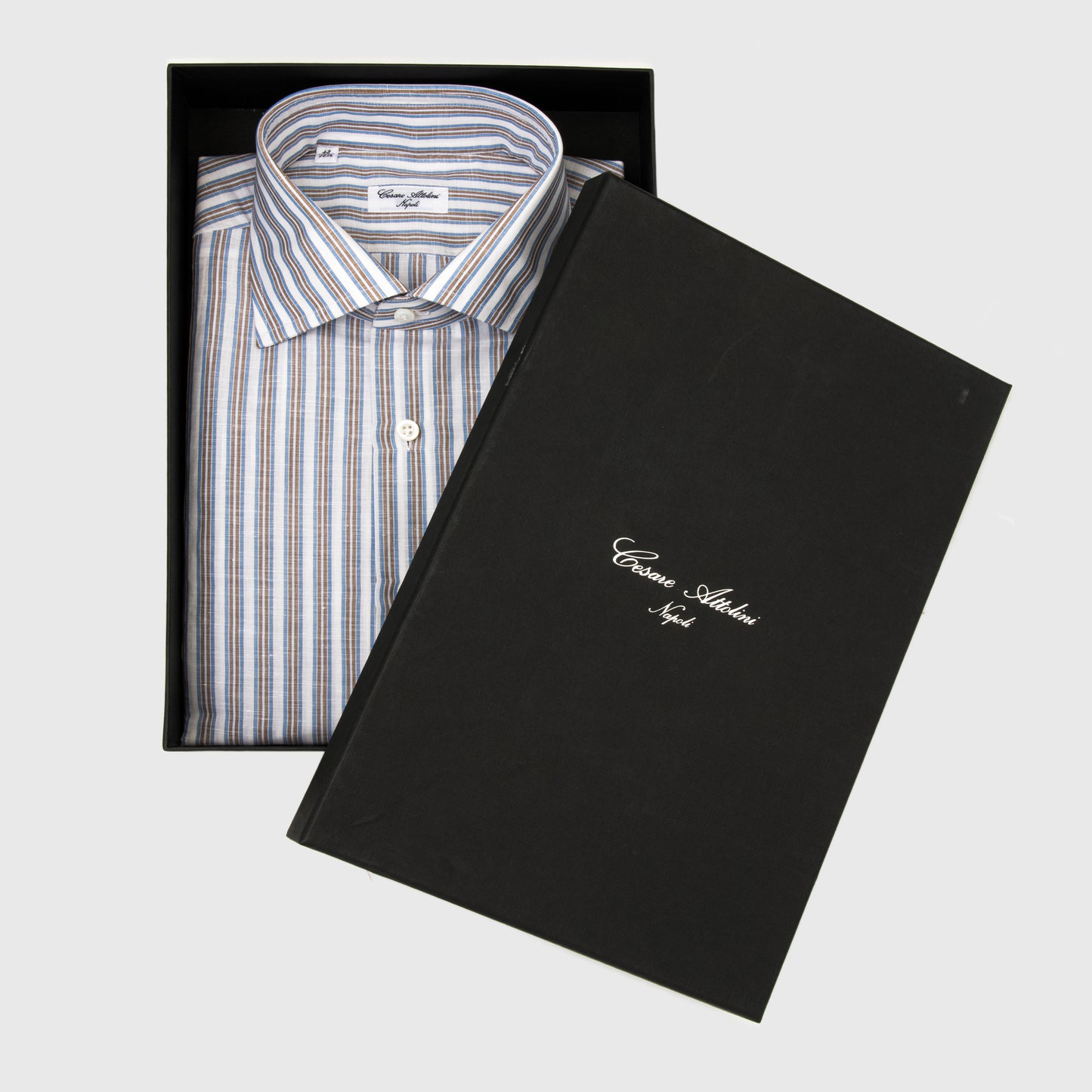 Striped Linen & Cotton Shirt with Lino Collar