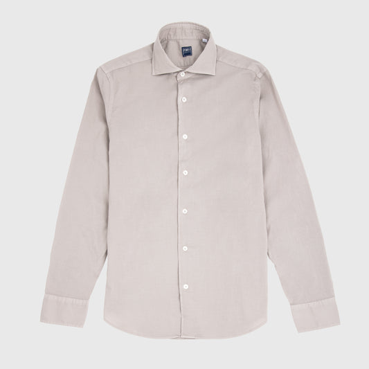 Sean Shirt in Panamino Voile Cotton Taupe 176