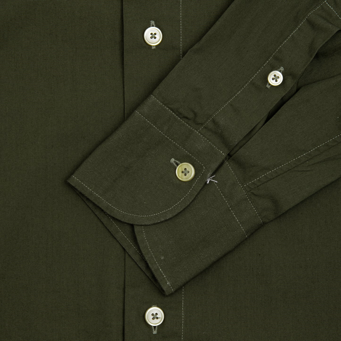 Two Pocket Army Cotton Shirt Green