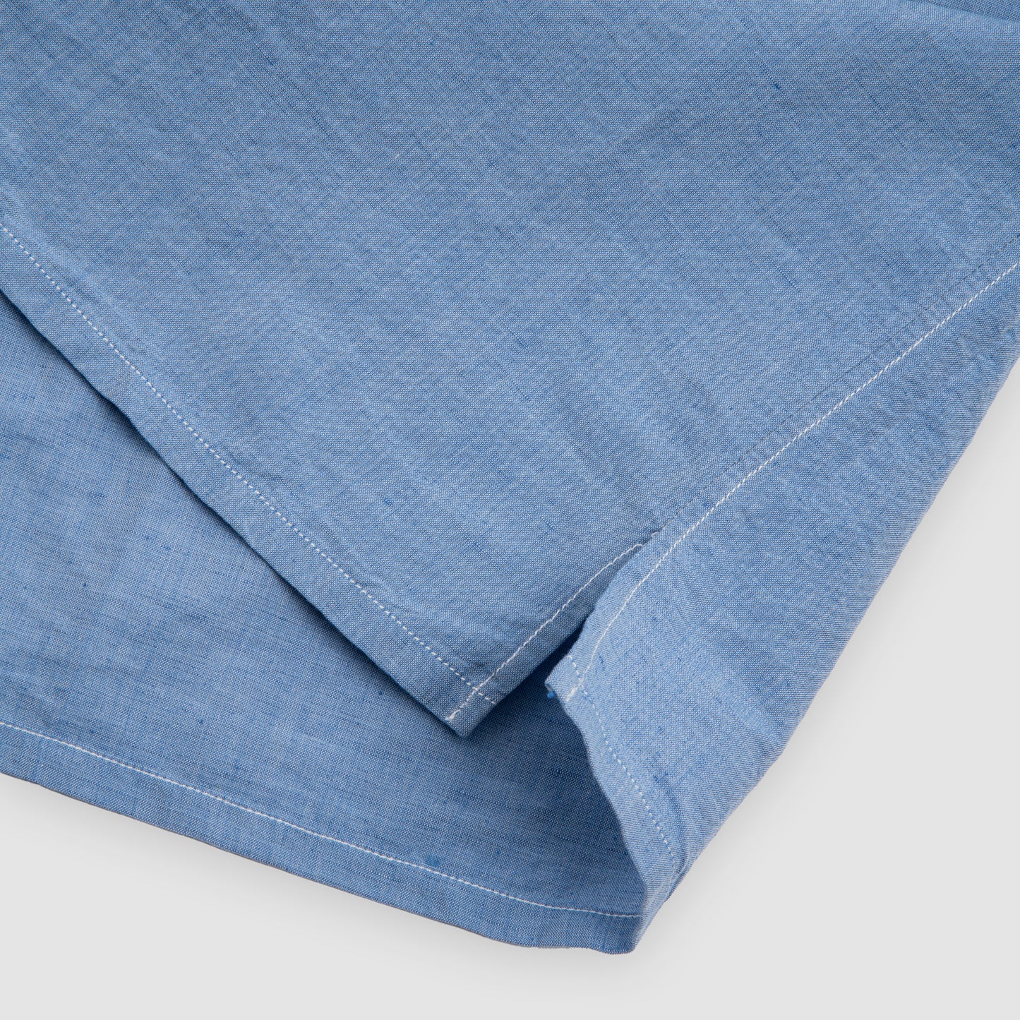 Pop Over Cotton Linen Shirt Blue