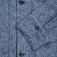 Cotton Linen Denim Overshirt Blue