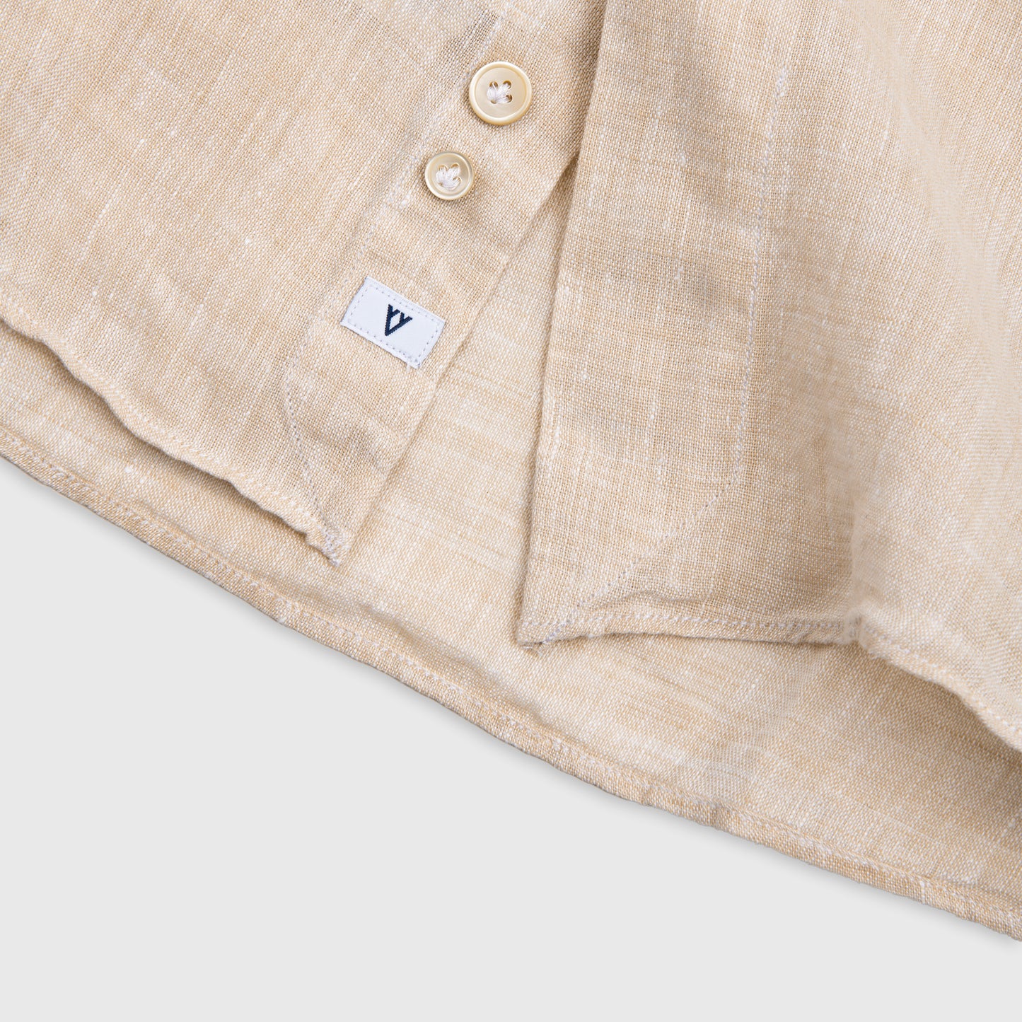 Solid Linen Shirt Beige