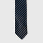 Navy, Light Blue and Silver Woven Striped Tie