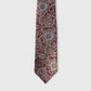 Red, Cream and Light Blue Paisley Woven, Sevenfold Silk Tie
