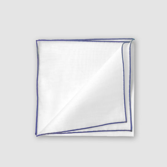Atrani Handkerchief White & Light Blue
