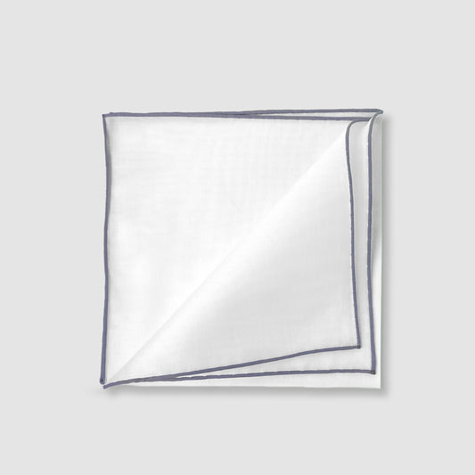 Atrani Handkerchief White & Navy