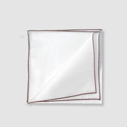 Atrani Handkerchief White & Brown