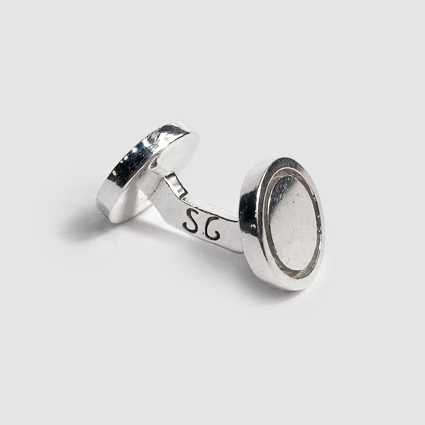 Silver Circle, Sterling Silver Cufflinks
