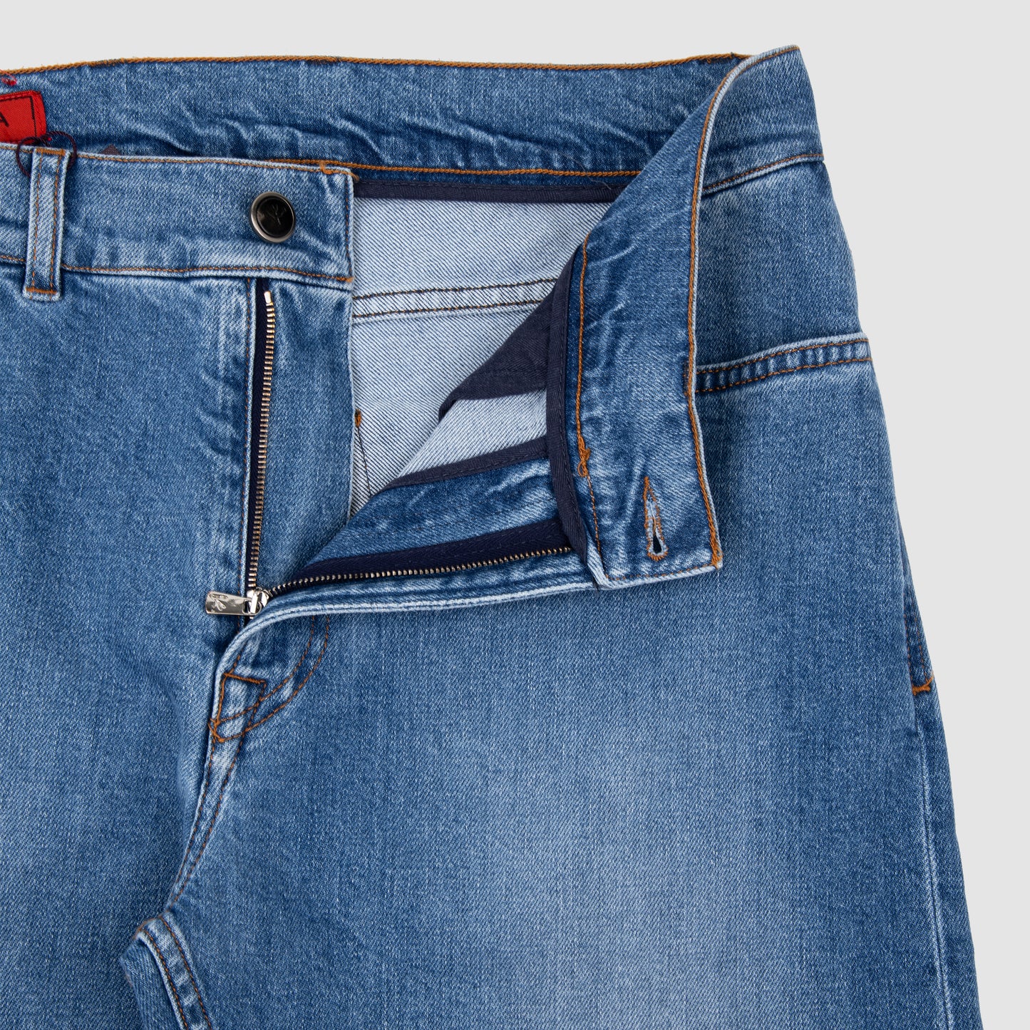 Slim Straight Mid Blue Denim