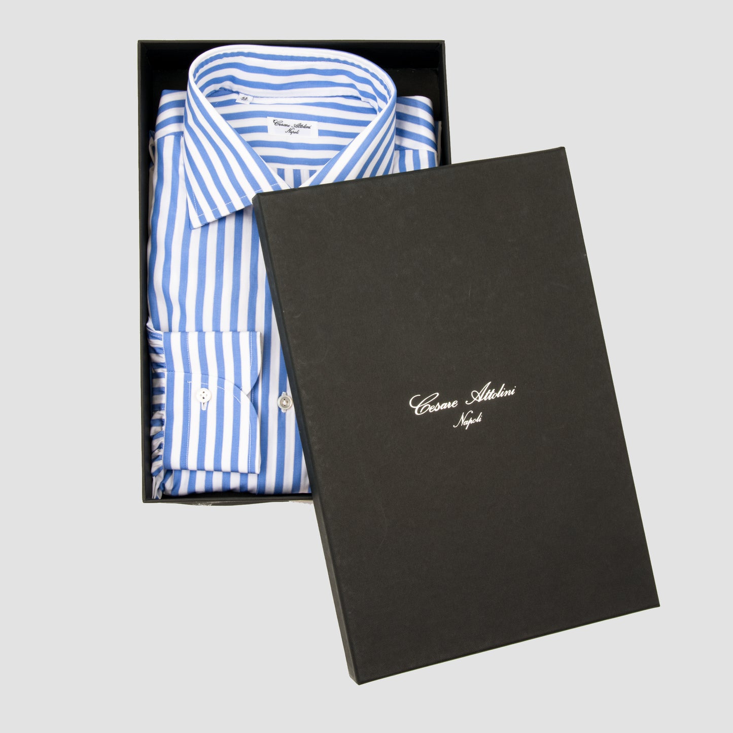 Stripped Shirt with Tullio Collar