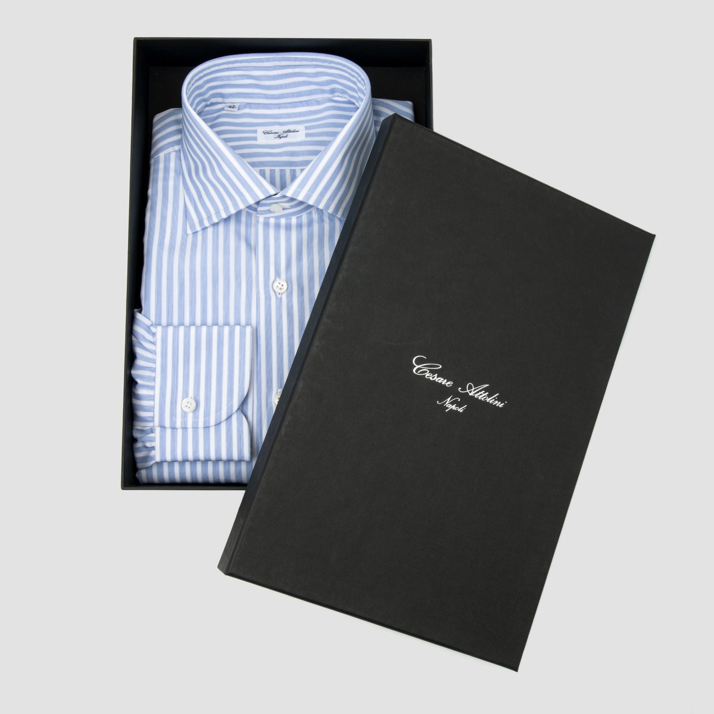 Stripped Shirt with Tullio Collar