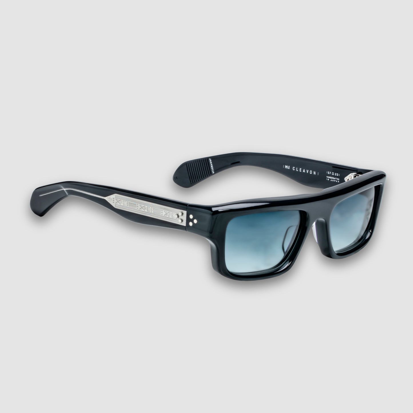 Cleavon 57, Regal, Blue Gradient Lenses,Sterling Silver Hardwear