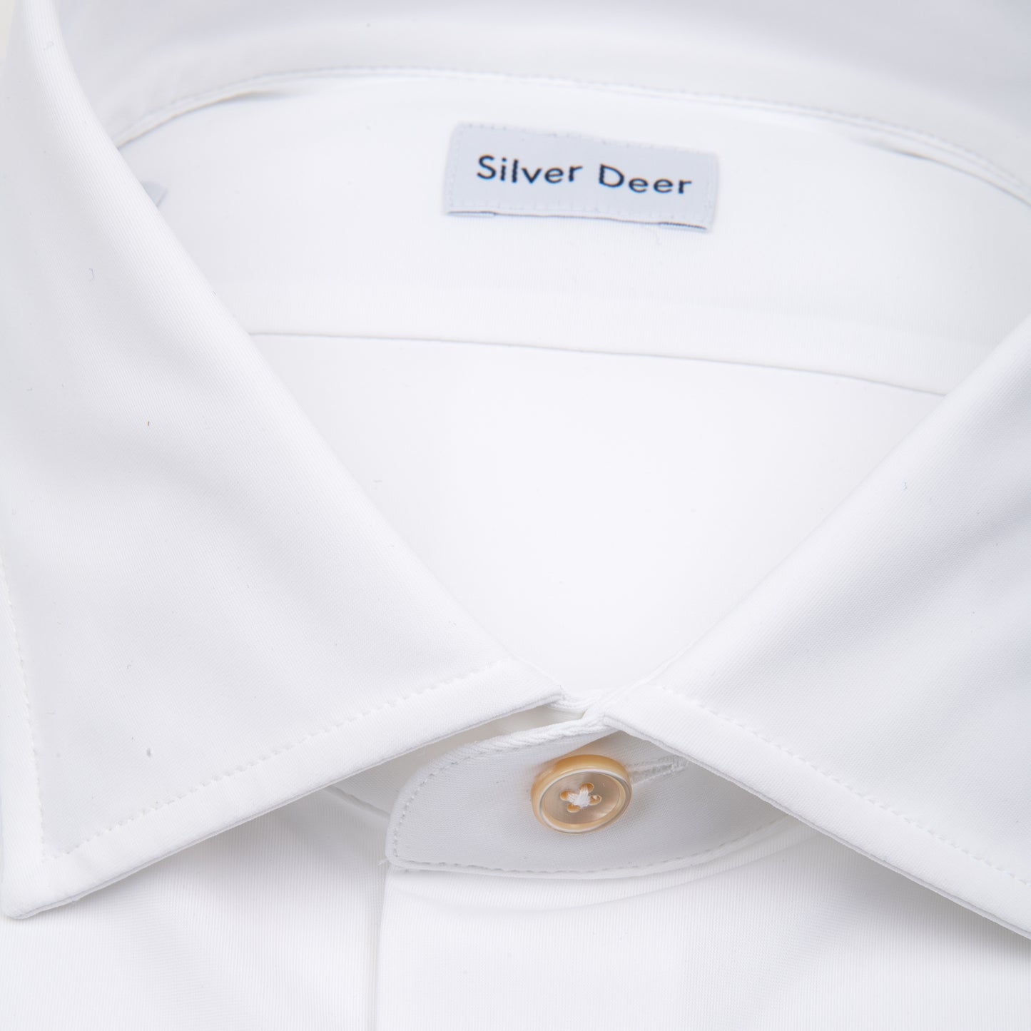 Tecno Stretch Easy Care Solid Sport Shirt White