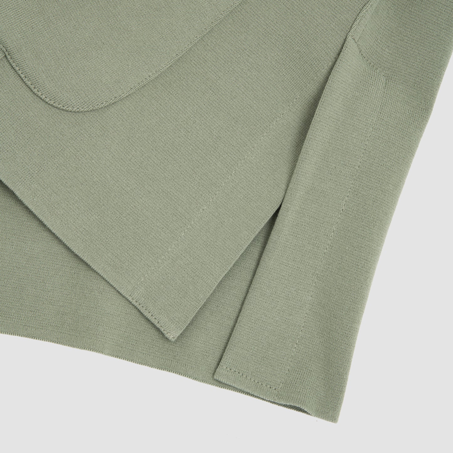 Cotton Single Breasted Knit Sport Jacket Green