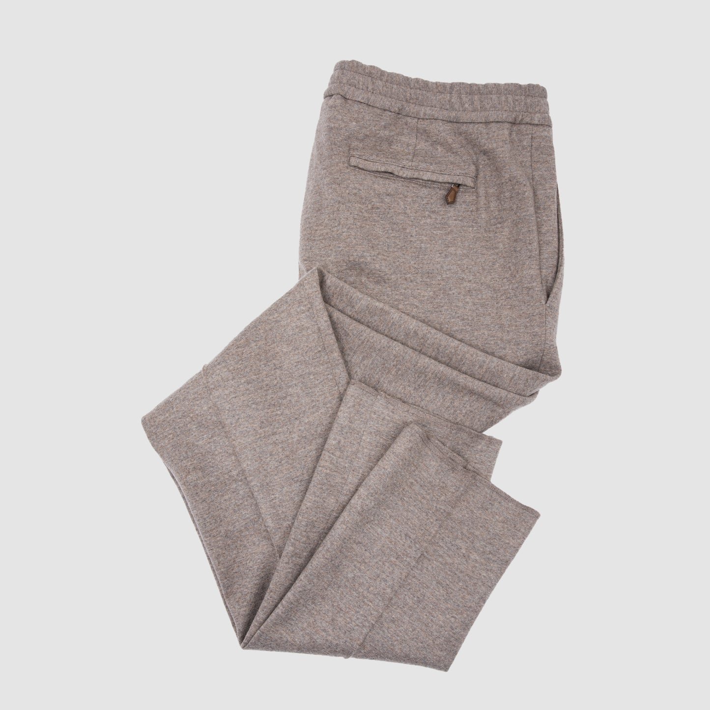 Deluxe Wool Comfort Flannel Jogger Beige and Dark Brown