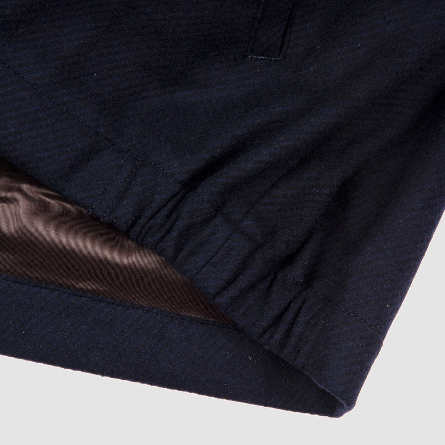 Wool Zip Bomber Dark Navy