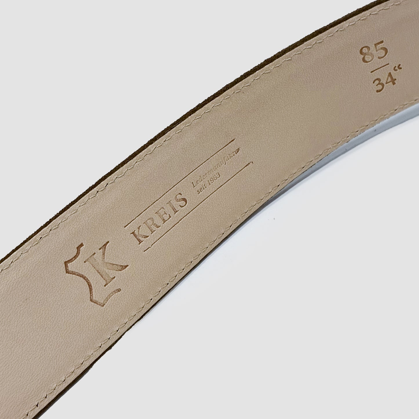 Suede leather Belt Snuff