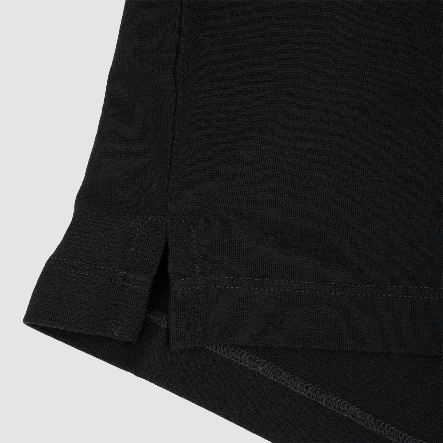 Ice Cotton Long Sleeve Polo Shirt Black
