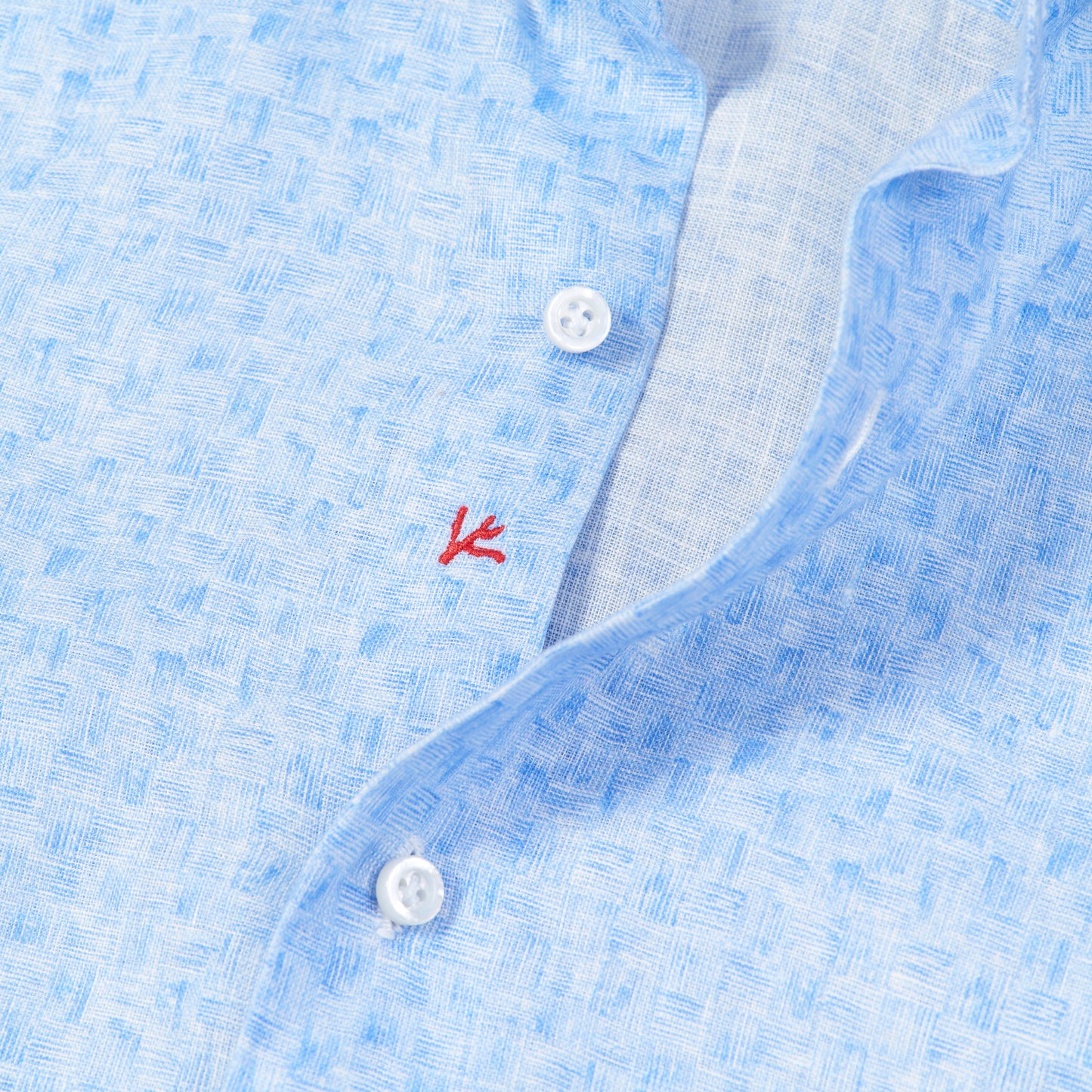Patterned Linen Sport Shirt