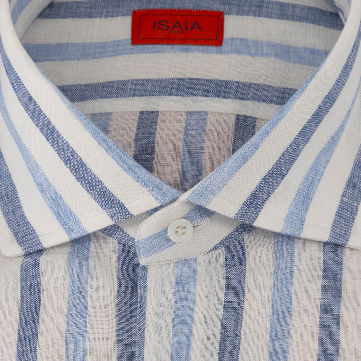 Striped Solid Linen Sport Shirt