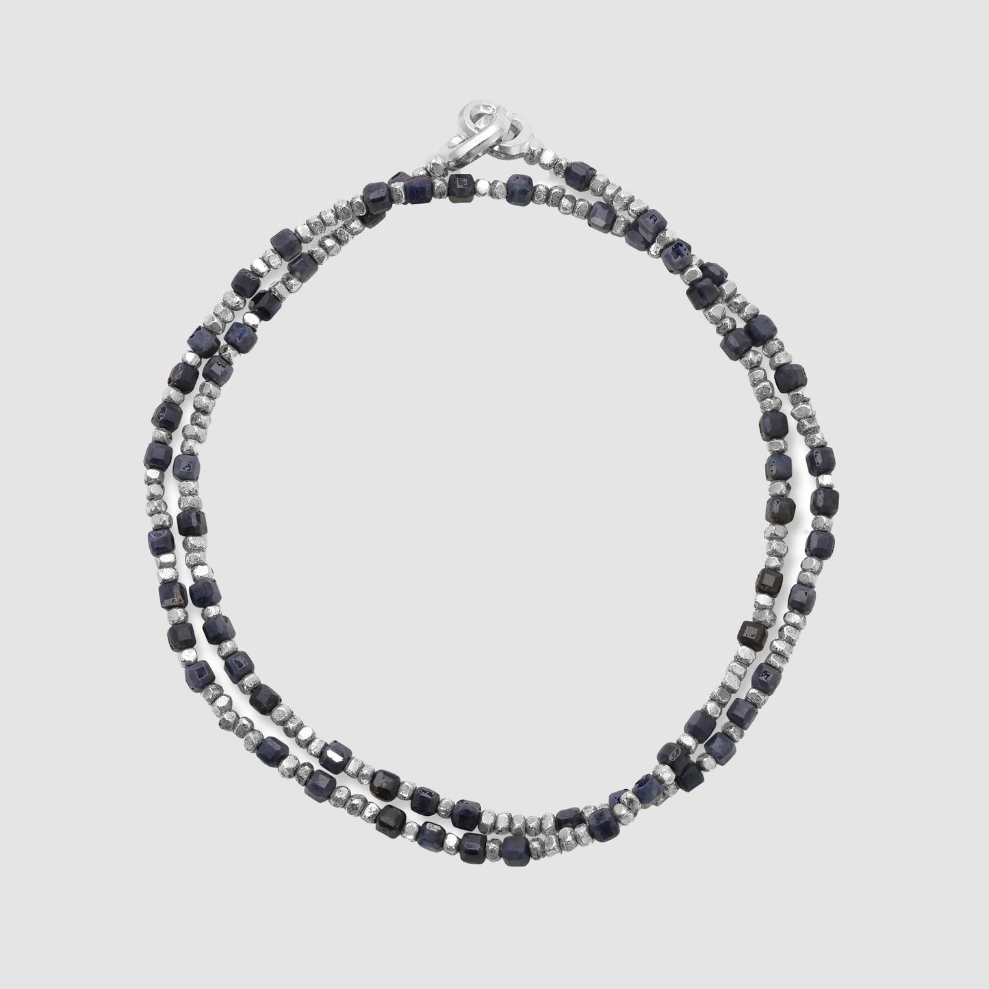 Percep Bracelet Two Wrap Saphire Sterling Silver