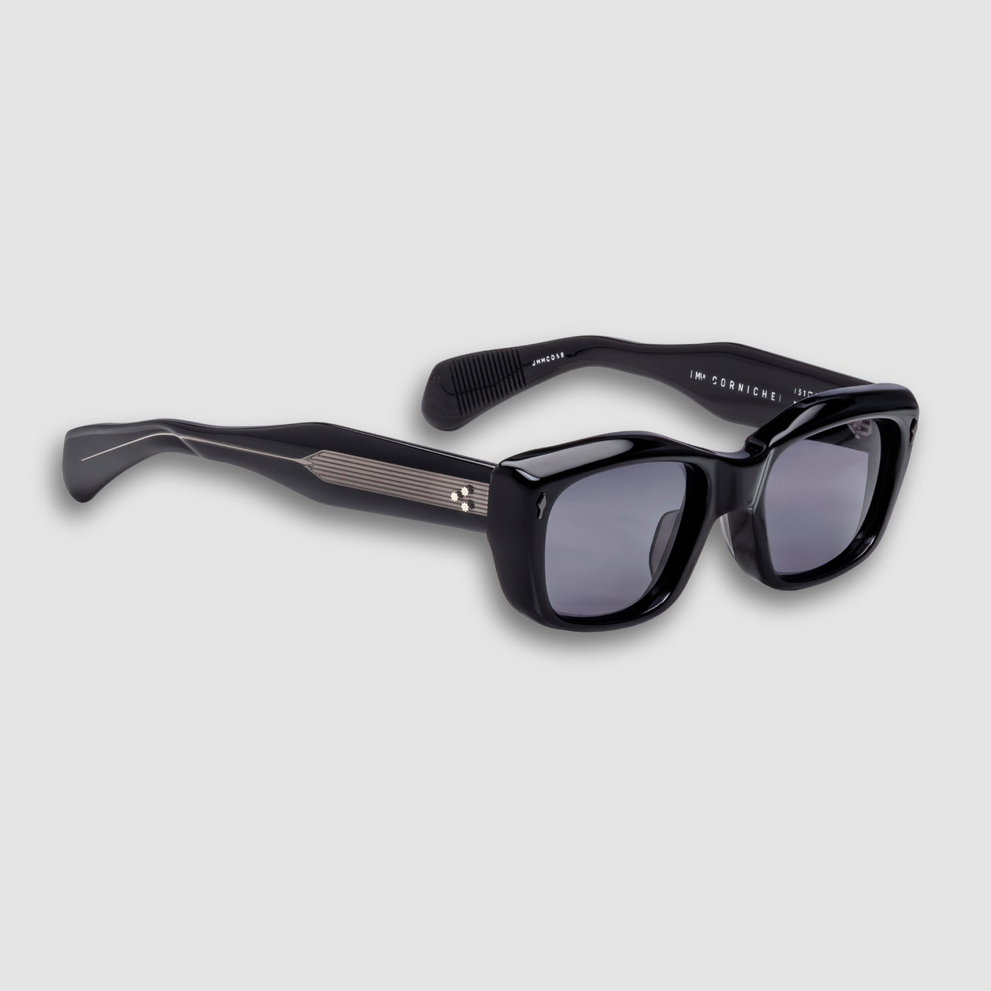 Corniche Raven, Grey Lenses, Silver Hardwear