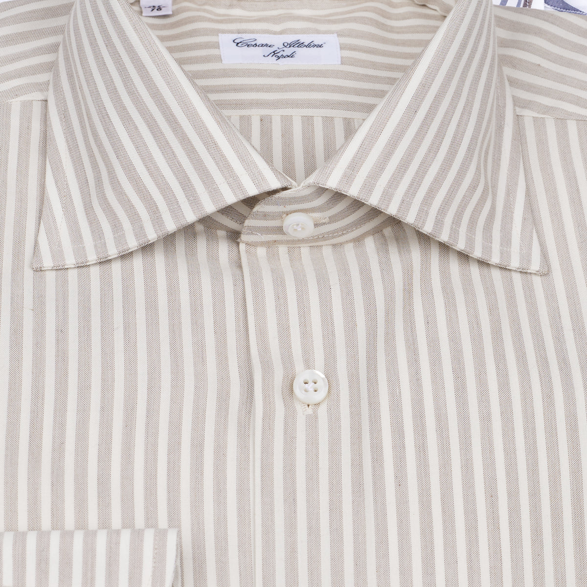 MEN'S WOVEN TAILOR-MADE SHIRT White Brown