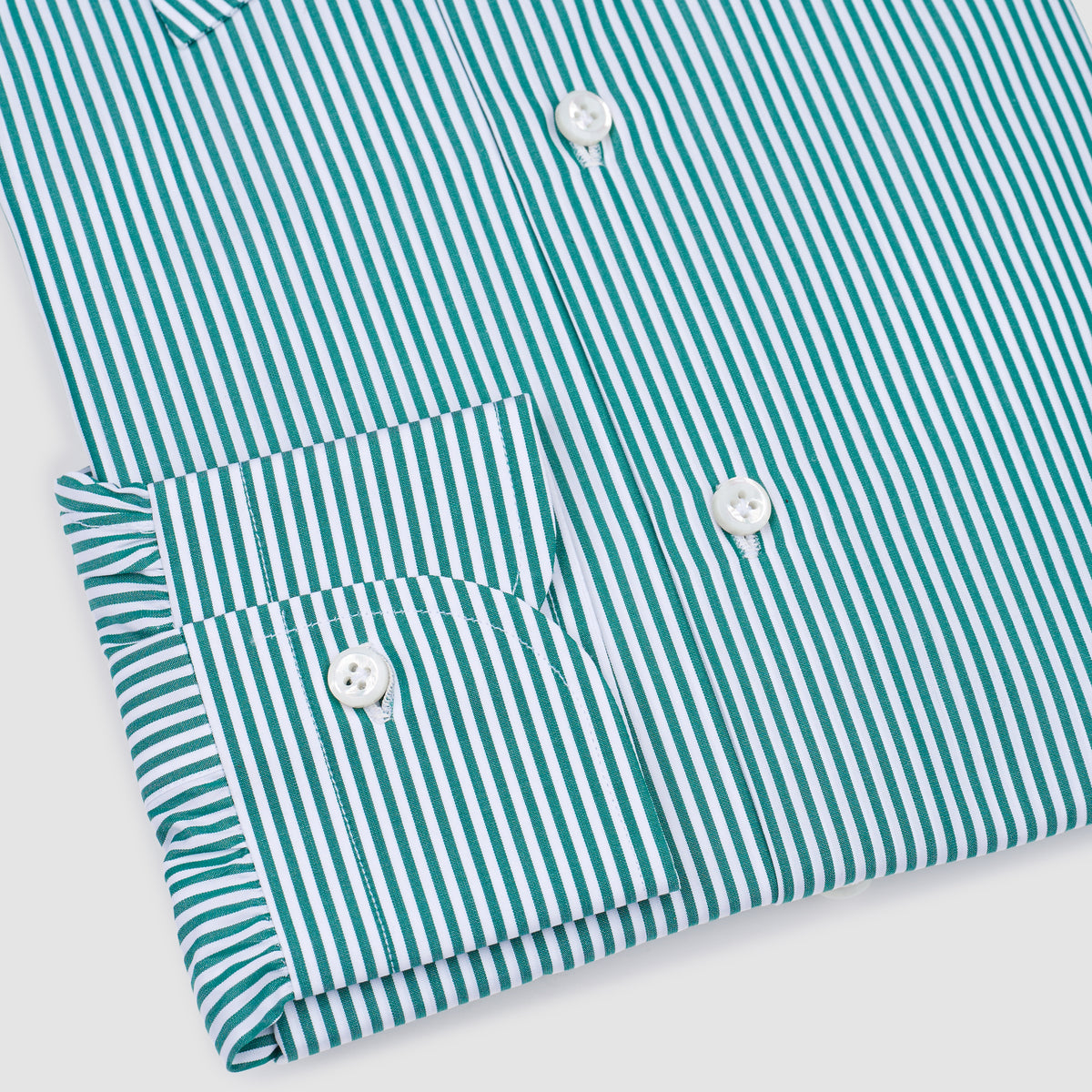 MEN'S WOVEN TAILOR-MADE SHIRT White Green