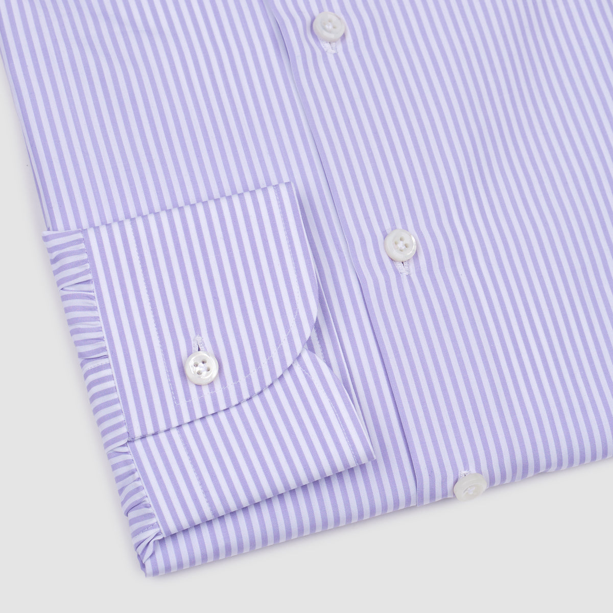 MEN'S SHIRT Lino collar White / Light Purple