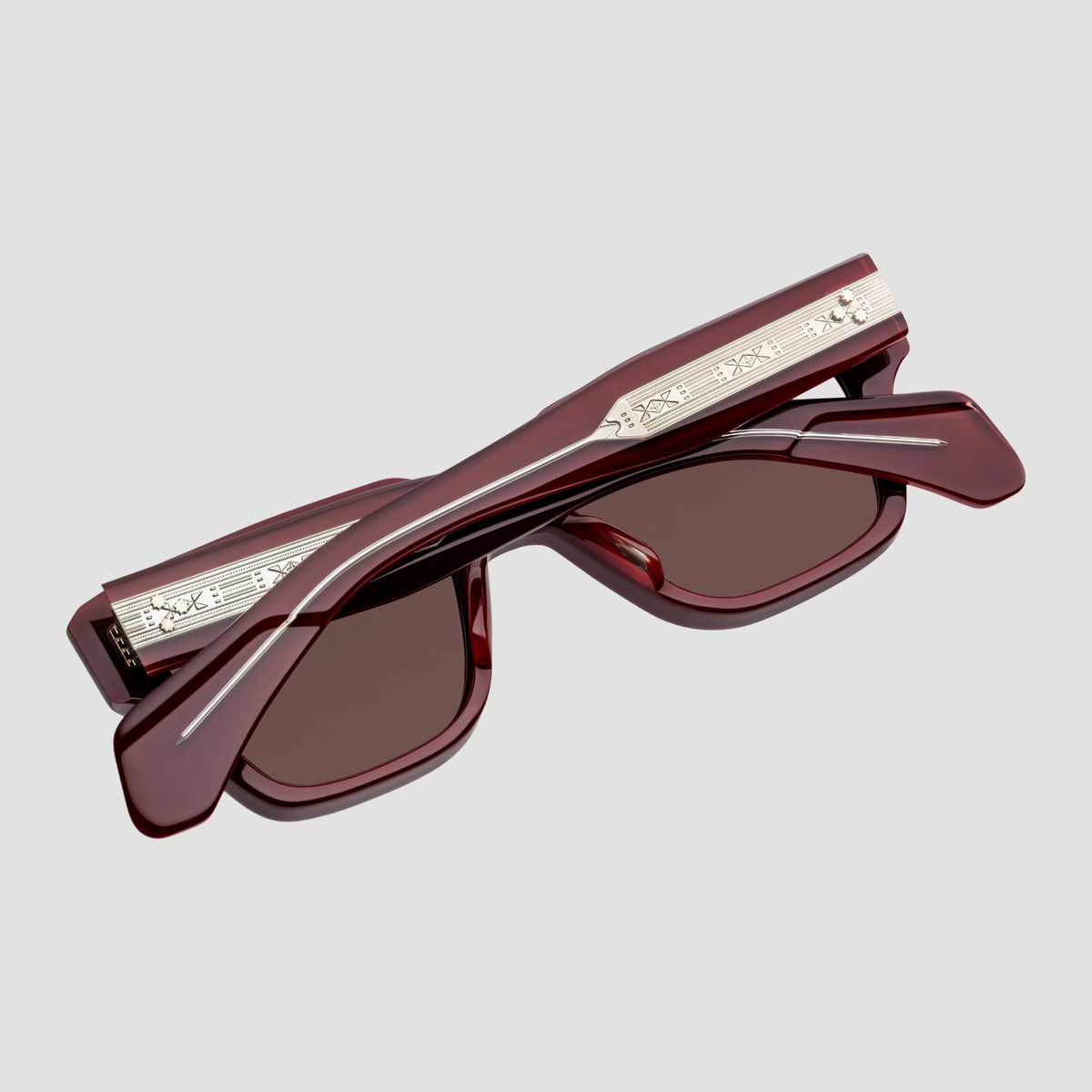 Fellini, Bordeaux Empire, Brown Lenses, Silver Hardware