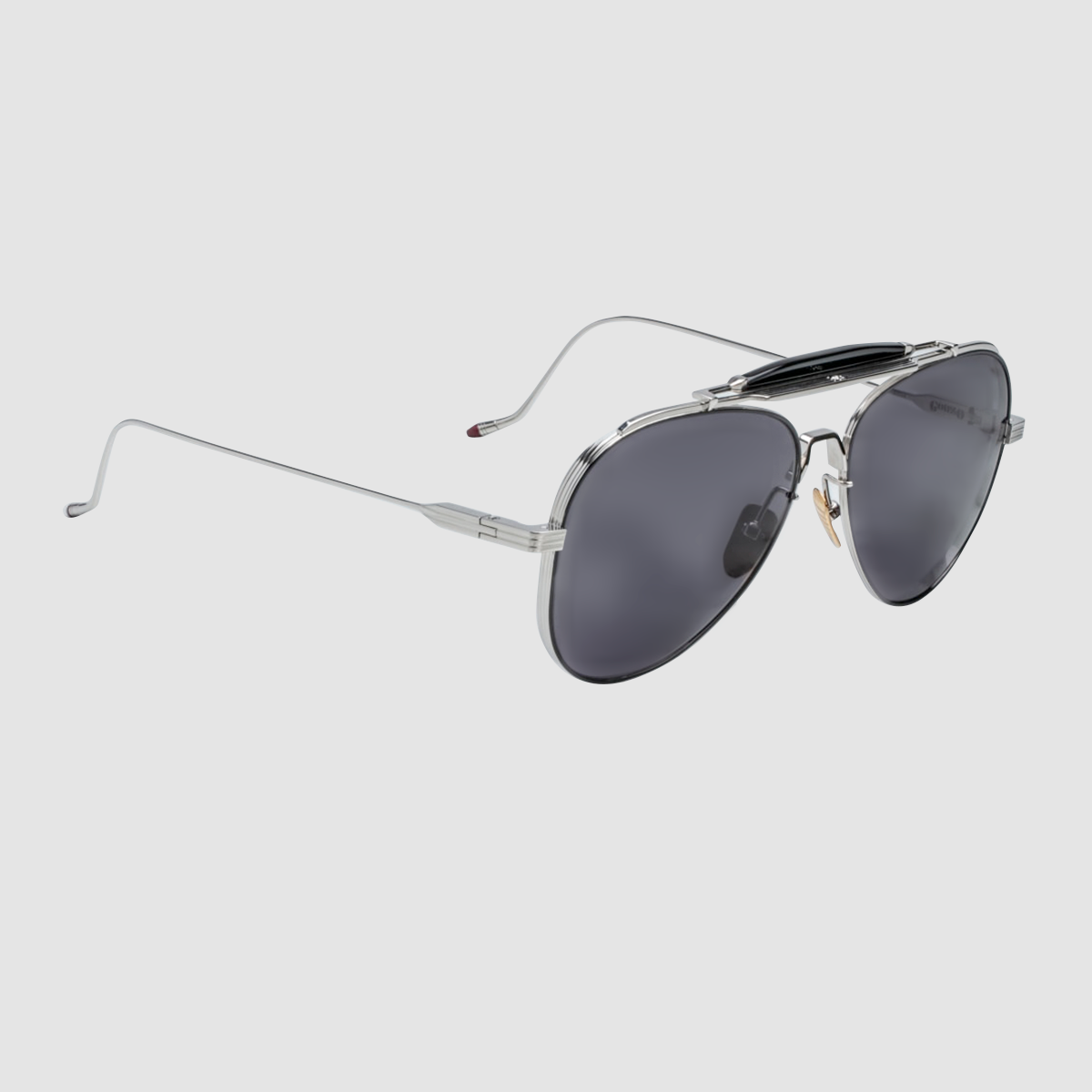 PEYOTE 2, Silver Fox, Black Lenses, Silver Titanium Frame