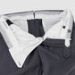 120'S Lux Wool Twill Flat front Modern Trouser - Mid Grey Melange