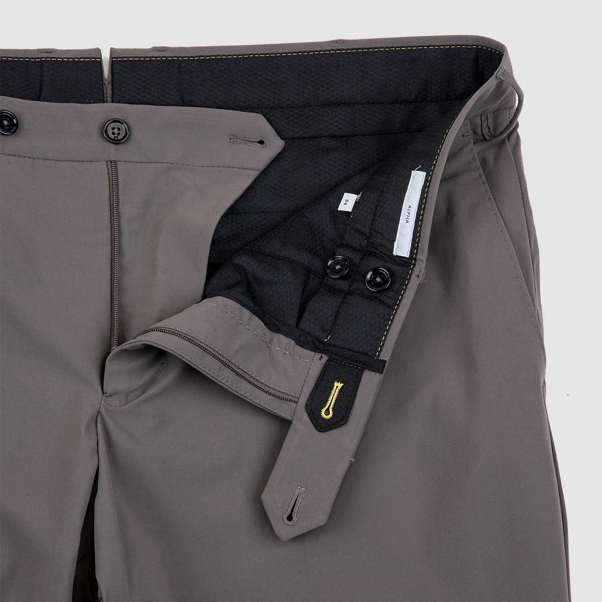 Kinetic Tech Flat Front Active Trouser - Matte Taupe